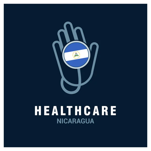 Nicaragua healthcare logo — Stock Vector