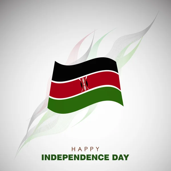 Kenia Dzień Niepodległości powitanie karta. — Wektor stockowy