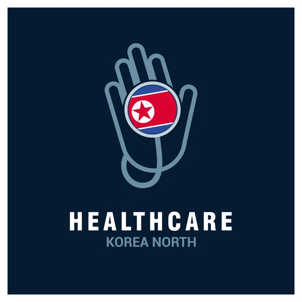 North Korea healthcare logo — Stock Vector