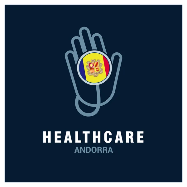 Logo Andorra healthcare logo — Vector de stock
