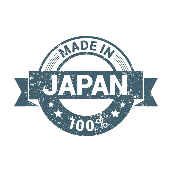 Feito no Japão - Projeto de carimbo de borracha redonda — Vetor de Stock