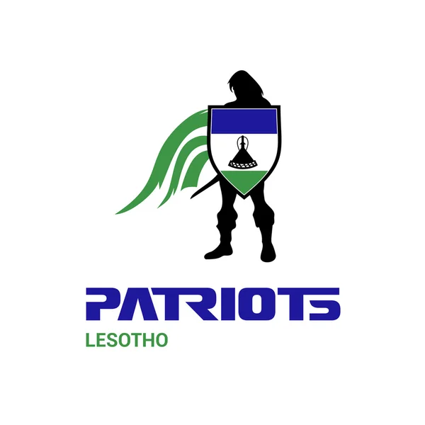 Lesoto patriotas conceito — Vetor de Stock