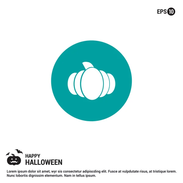 Pompoen pictogram. Vrolijke Halloween — Stockvector