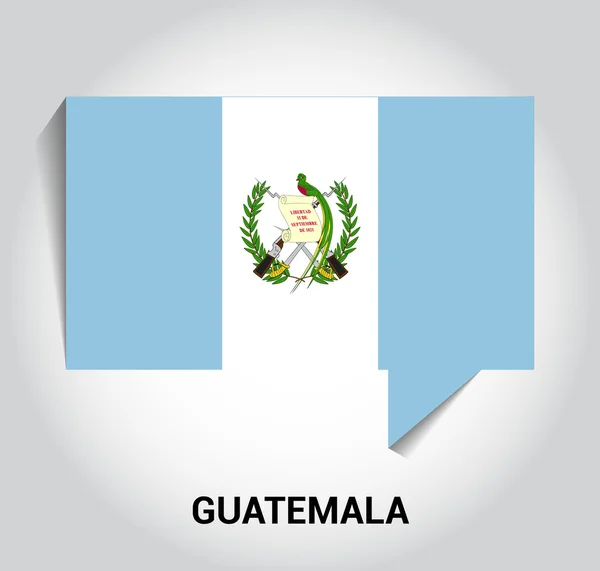 Three dimensional 3d Guatemala flag — Stock Vector