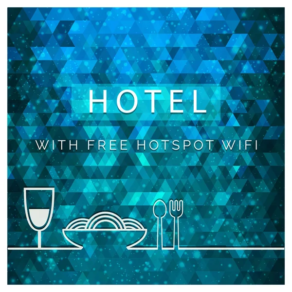 Wi-Fi gratis Hotspot Wifi, Internet café diseño de póster — Archivo Imágenes Vectoriales