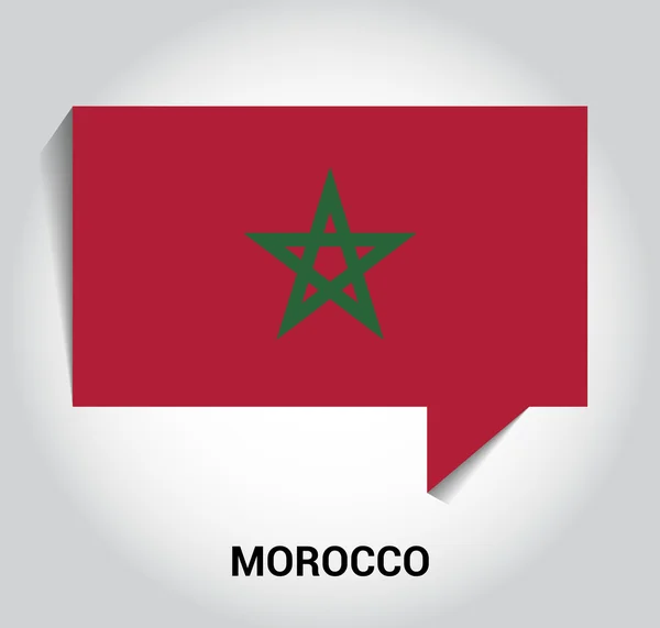 Drapeau tridimensionnel du Maroc 3d — Image vectorielle