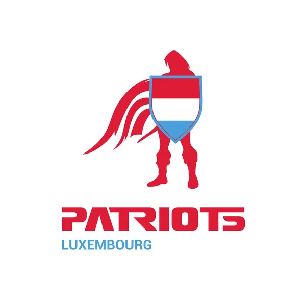 Concepto de patriotas de Luxemburgo — Vector de stock