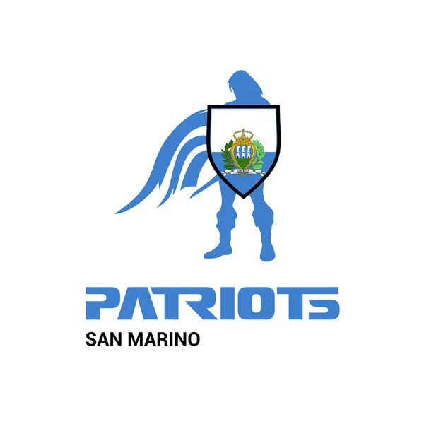 Conceito de patriotas de San Marino — Vetor de Stock