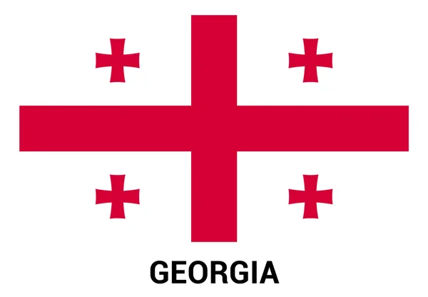 Vijf Kruis vlag. Vlag van Georgia — Stockvector