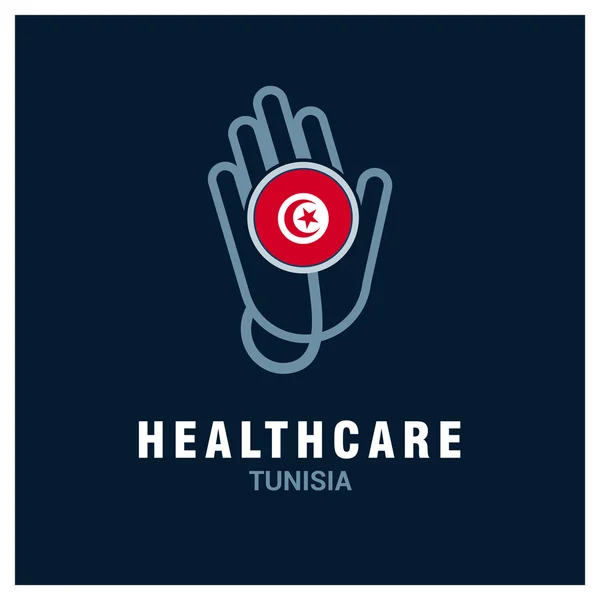 Logo Túnez salud — Vector de stock