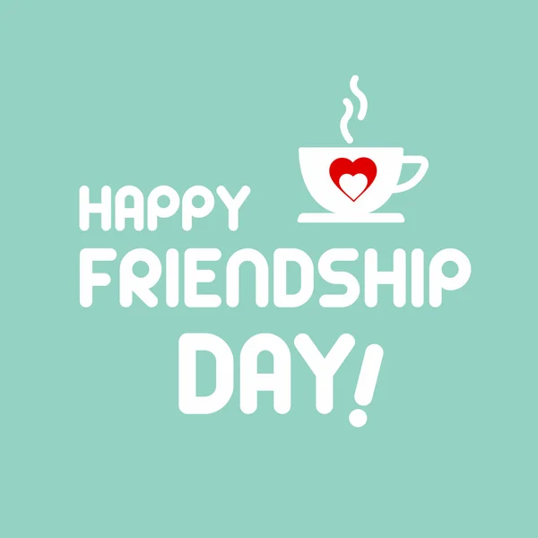 Ευτυχισμένος φλιτζάνι καφέ την ημέρα φιλίας — Διανυσματικό Αρχείο