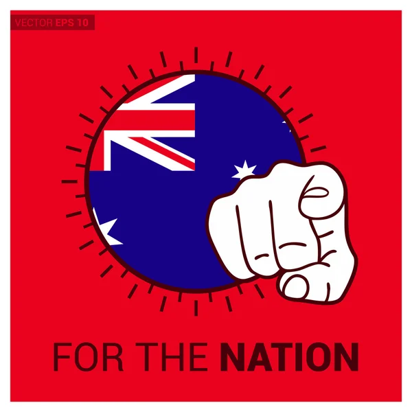 Австралія країна прапор концепції — стоковий вектор