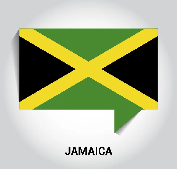 Трехмерный флаг Ямайки — стоковый вектор