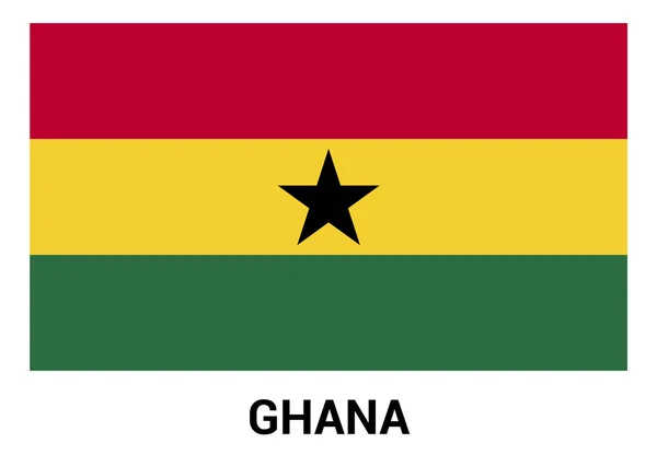 公式色でガーナの旗 — ストックベクタ