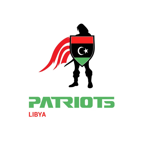 Libia concepto de patriotas — Vector de stock