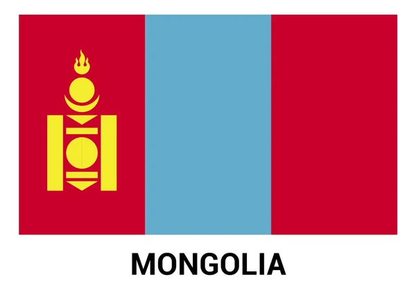 Bandera de Mongolia en colores oficiales — Vector de stock