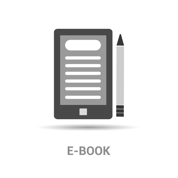 Elektroniska e-book-ikonen — Stock vektor