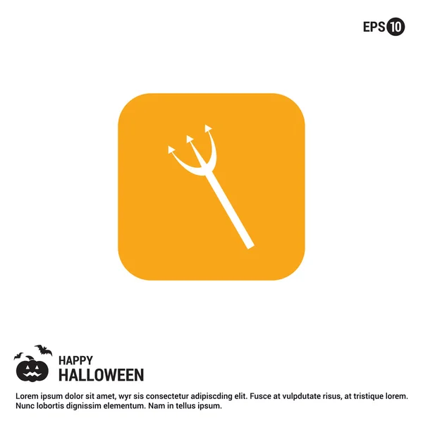 Halloween trident pictogram. — Stockvector