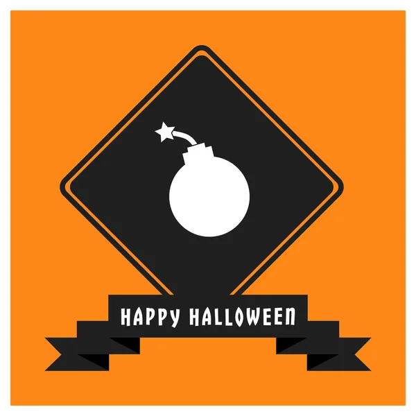 Icono de bomba de Halloween — Vector de stock