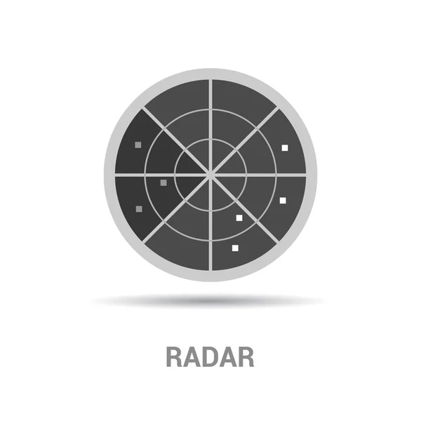 Izgara üzerinde lekeler ile radiolocator — Stok Vektör