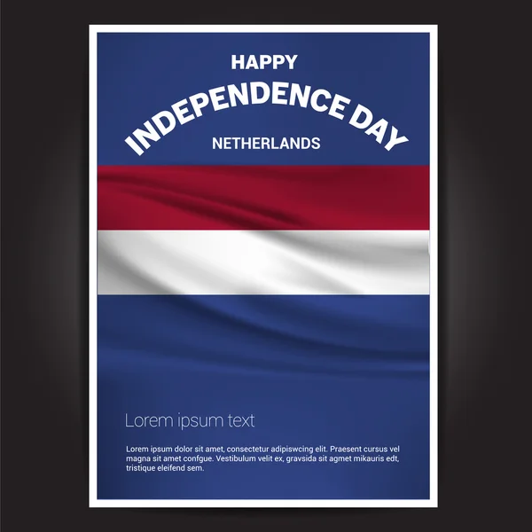 Ημέρα ανεξαρτησίας Netherland αφίσα — Διανυσματικό Αρχείο