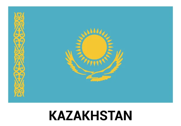 Kazakistan bayrağı resmi renklerde — Stok Vektör