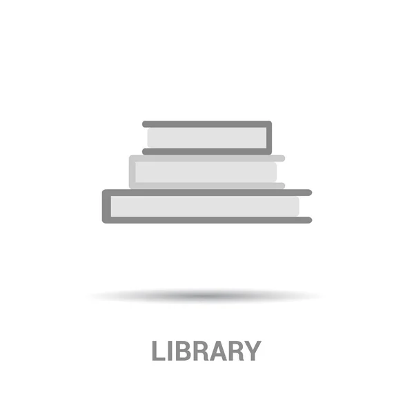 Library books icon — Stock Vector