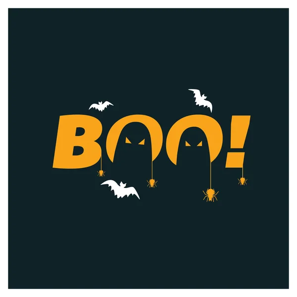Tipografia de festa de Halloween assustador criativo — Vetor de Stock