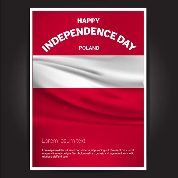 Πολωνία ημέρα ανεξαρτησίας αφίσα — Διανυσματικό Αρχείο
