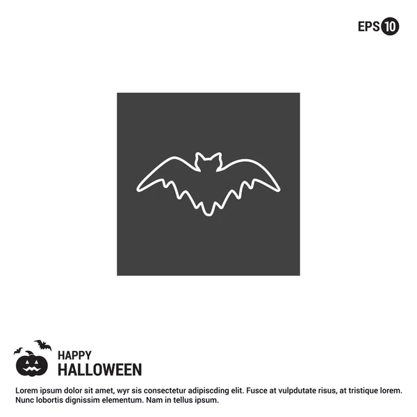 Icône chauve-souris Halloween. — Image vectorielle