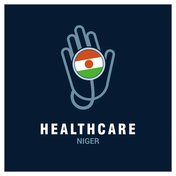 Logo Níger salud — Vector de stock