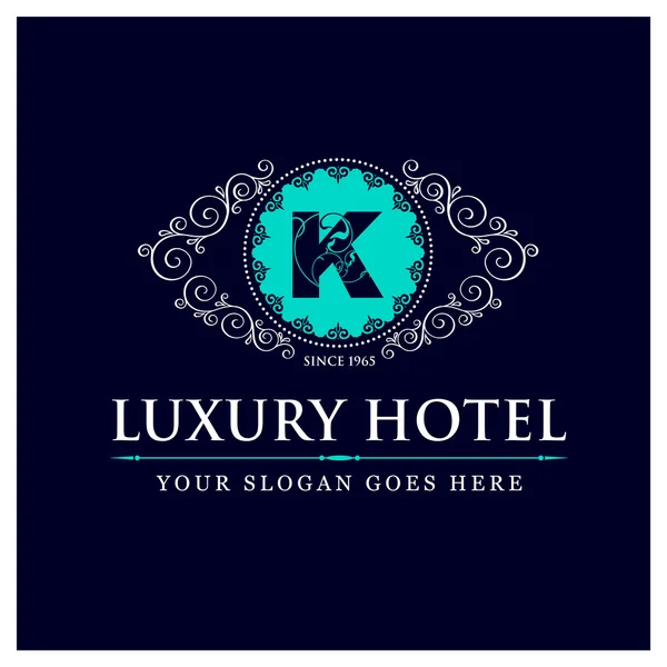 Logo dell'hotel di lusso K — Vettoriale Stock