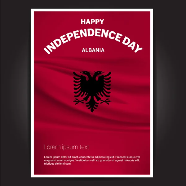 Día de la independencia de Albania — Vector de stock