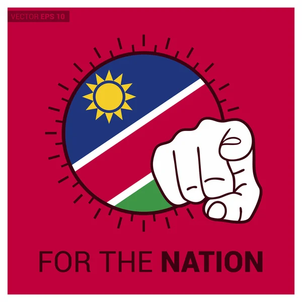 나미비아의 국가 깃발 개념 — 스톡 벡터