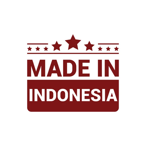 Made in Indonesia - Projeto de carimbo de borracha vermelha — Vetor de Stock