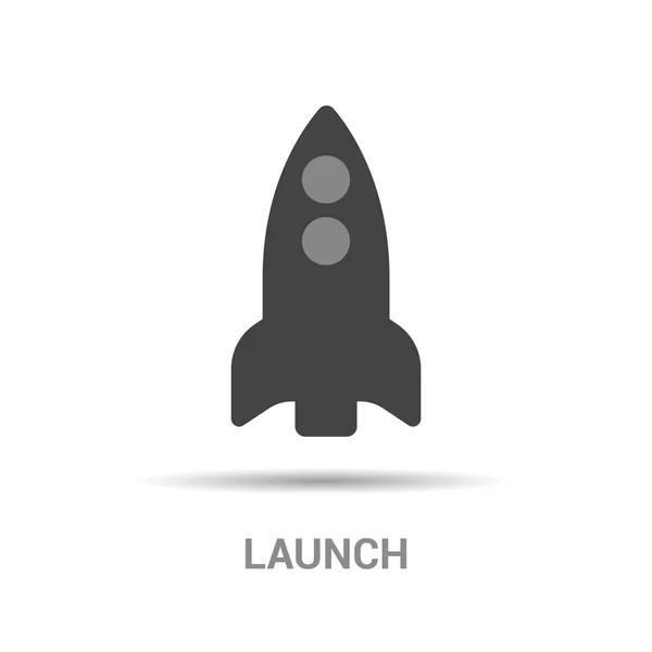 Space rocket, startup icon — Stock Vector