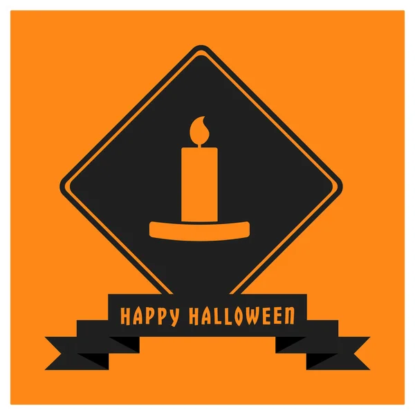Icono de velas de Halloween . — Vector de stock