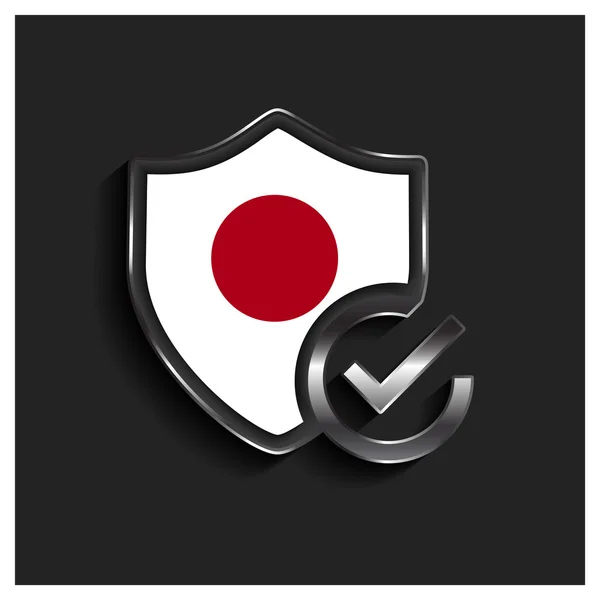 Εντάξει, ασφαλείας shield σημαία της Ιαπωνίας — Διανυσματικό Αρχείο