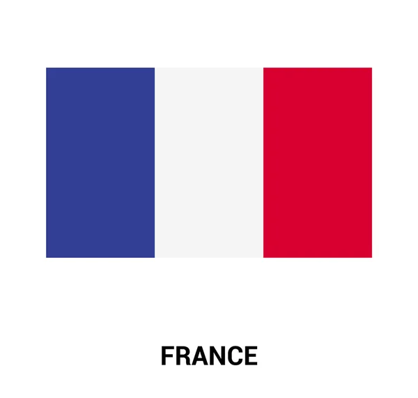 Drapeau de France en couleurs officielles — Image vectorielle