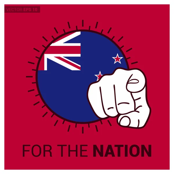 Nuova Zelanda concetto di bandiera nazionale — Vettoriale Stock