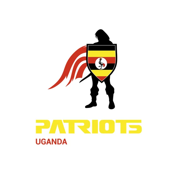 Uganda conceito patriotas — Vetor de Stock