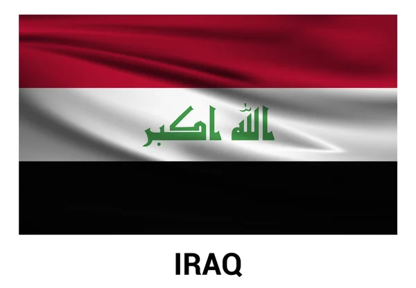 Iraq Flag in official colors — 图库矢量图片