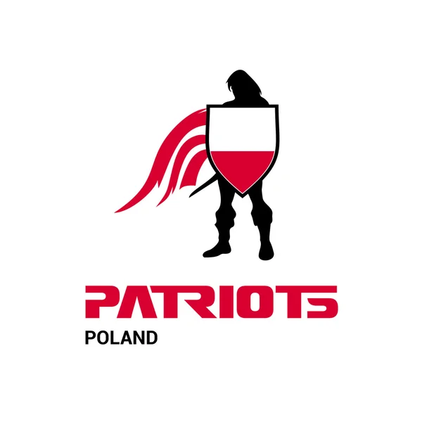 Polonia patrioti concetto — Vettoriale Stock