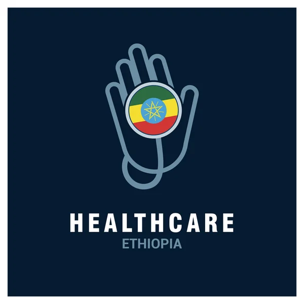 Etiopía logotipo de la salud — Vector de stock