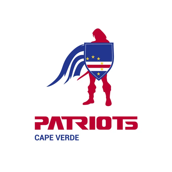 Concepto de patriotas de Cabo Verde — Vector de stock