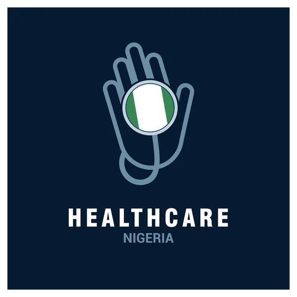 Logo Nigeria healthcare logo — Vector de stock