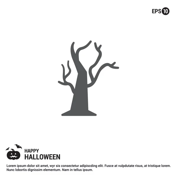 Halloween drzewo ikona. — Wektor stockowy