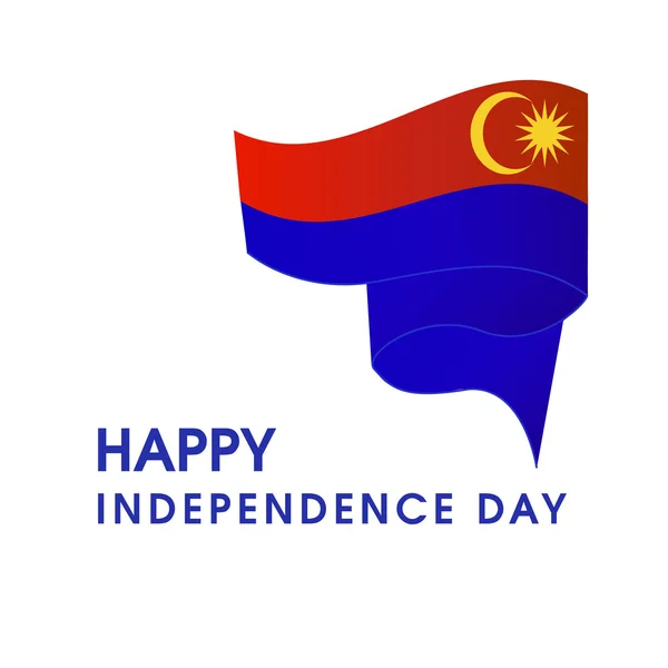 31 de agosto Tarjeta de Celebración. Elementos de diseño tipográfico Malasia Independence day background . — Vector de stock