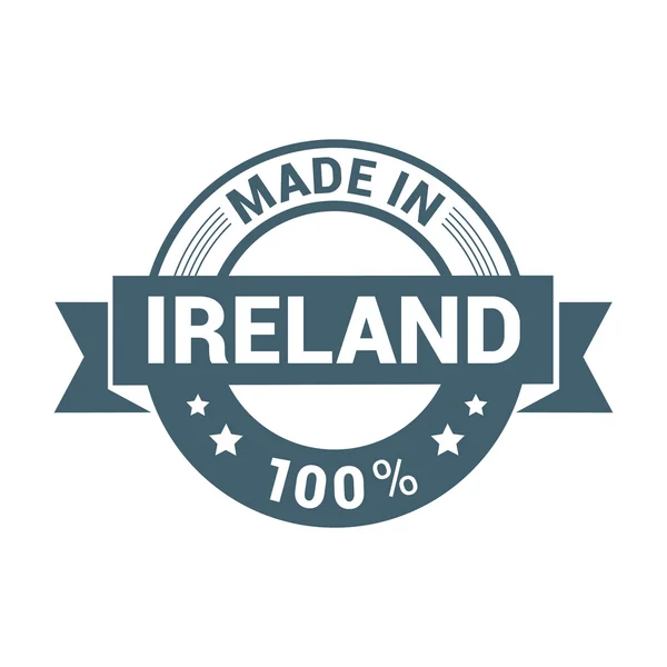Made in Ireland. Round rubber stamp design — Stock Vector