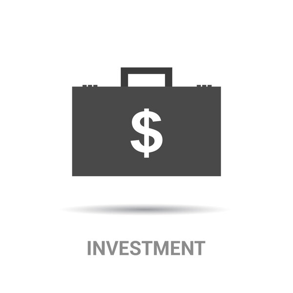 Briefcase with dollar money icon